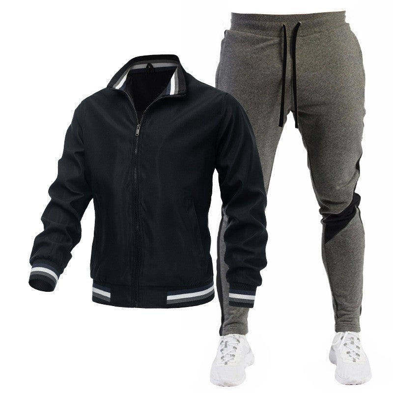 Herren Sportliches Trackjacke und Jogginghose Set Drune