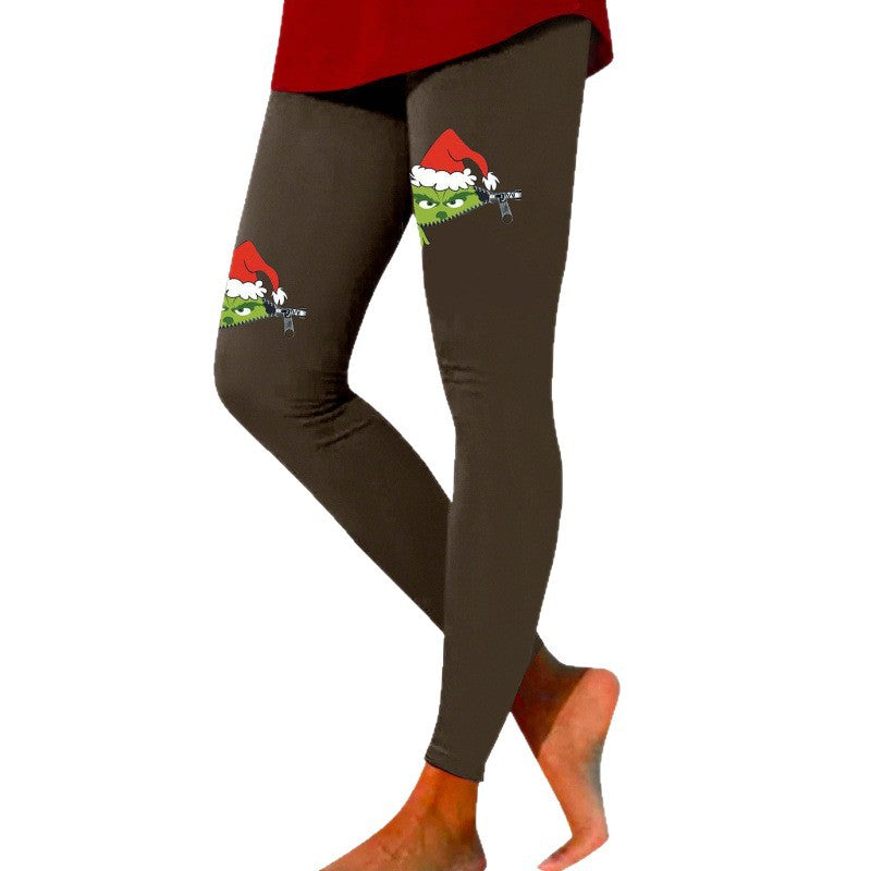 Damen Gemusterte Weihnachtsleggings Drune