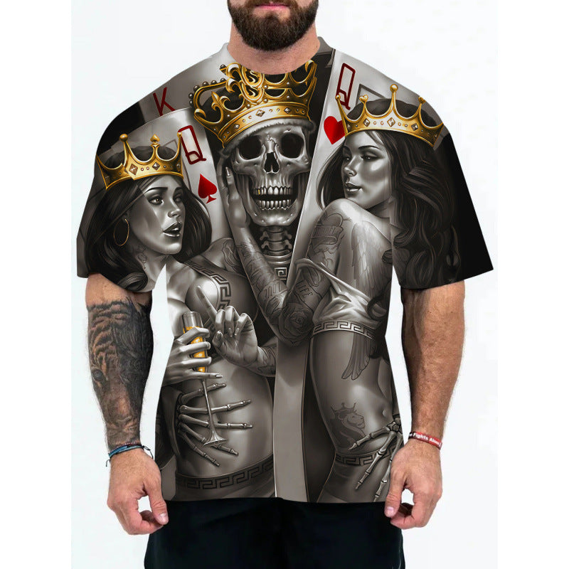 Herren Galaxy Print Kurzarm-T-Shirt Drune
