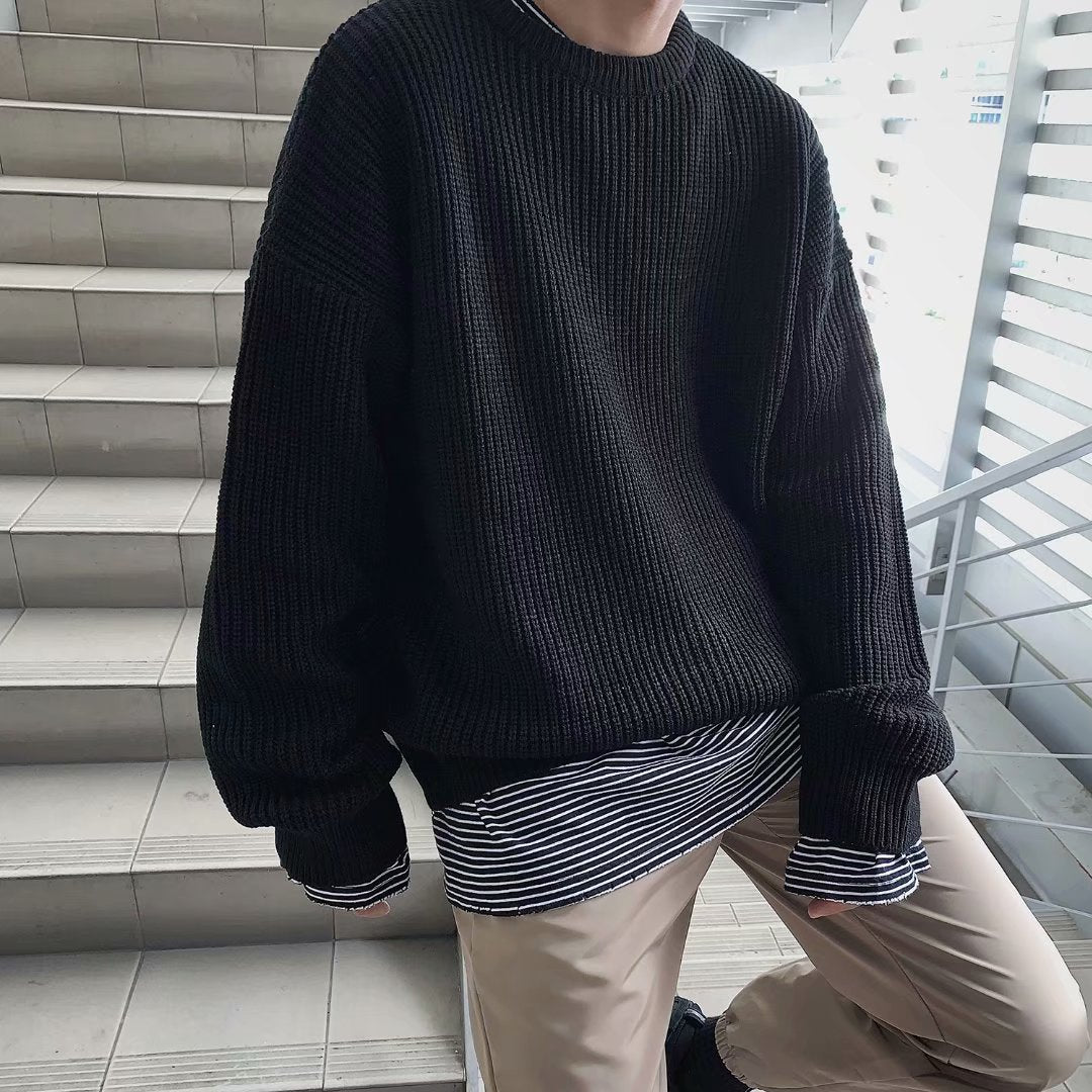 Damen Bequemer Oversized Strickpullover Drune
