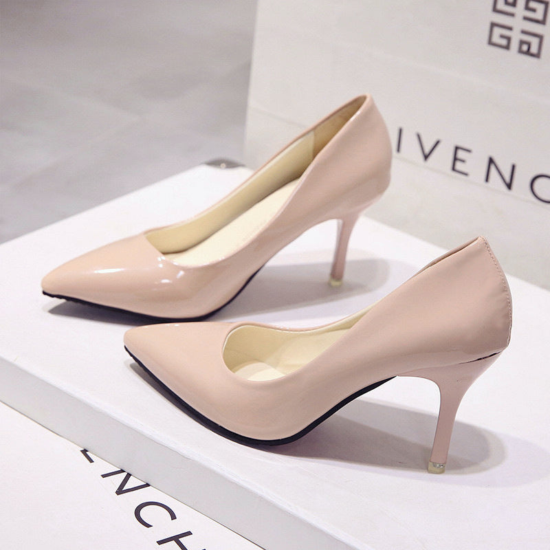 Damen Elegante Hochglanz-Pumps mit schmaler Silhouette und komfortablem Innenfutter Drune