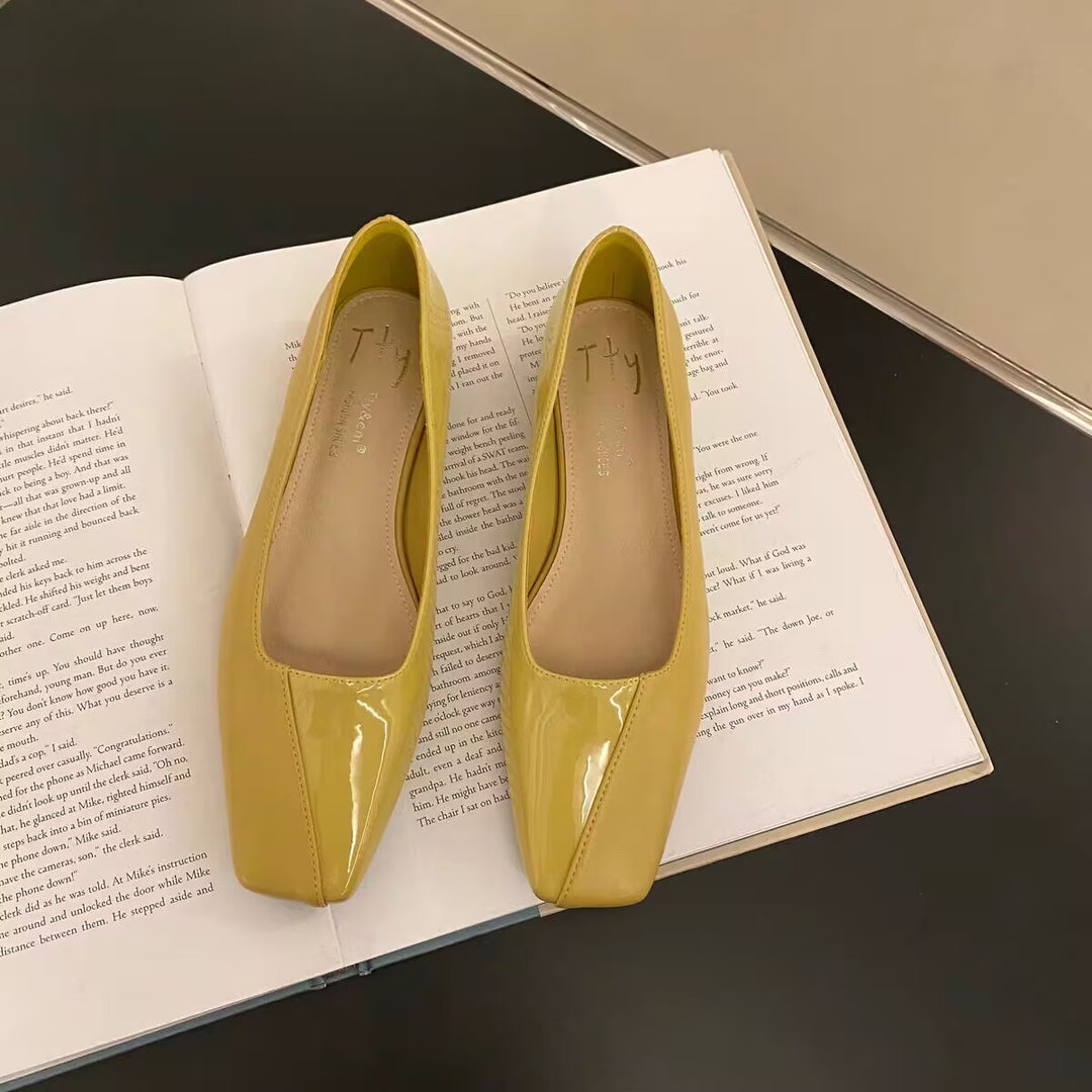 Damen Elegante Ballerina-Schuhe mit glänzendem Obermaterial und komfortabler Innensohle Drune
