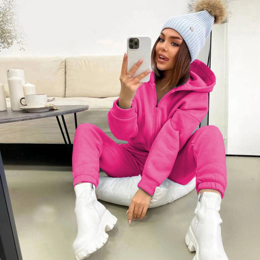 Damen gemütlicher und stylischer Hoodie-Jumpsuit Drune