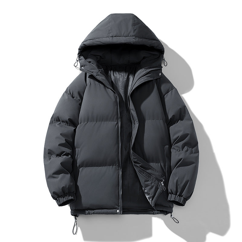Unisex Gepolsterte Kapuzensteppjacke mit Thermoisolierung und verstellbarem Saum Drune