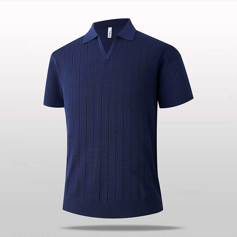 Herren Kurze Strickoberteile mit V-Ausschnitt Drune