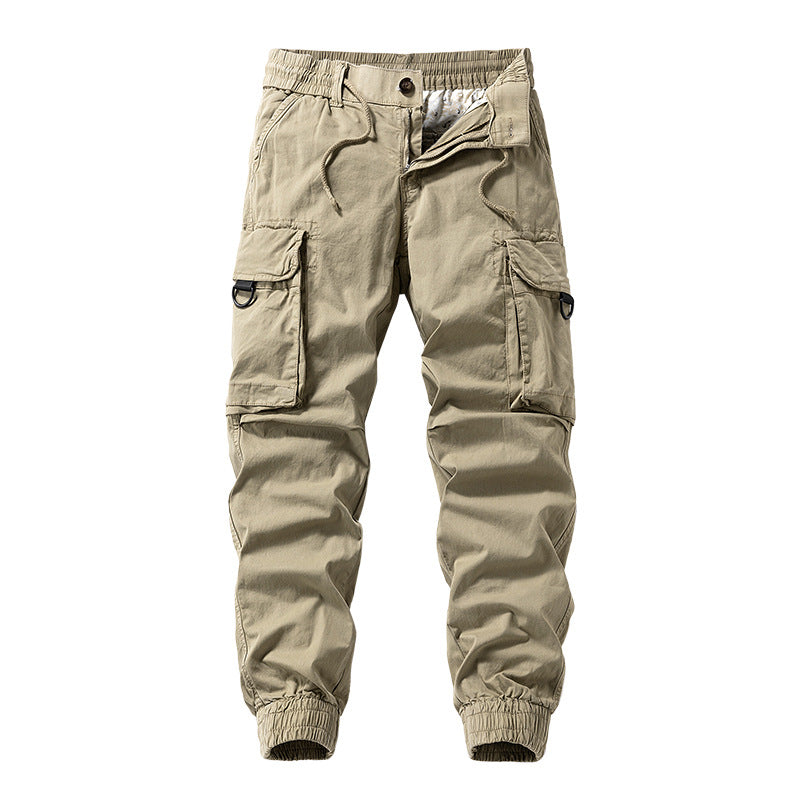 Herren Cargo-Jogginghose im Utility-Stil mit Elastikbund, Kordelzug und Multifachtaschen Drune