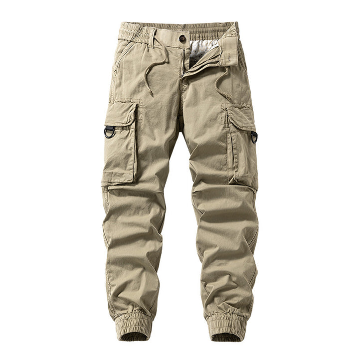 Herren Cargo-Jogginghose im Utility-Stil mit Elastikbund, Kordelzug und Multifachtaschen Drune