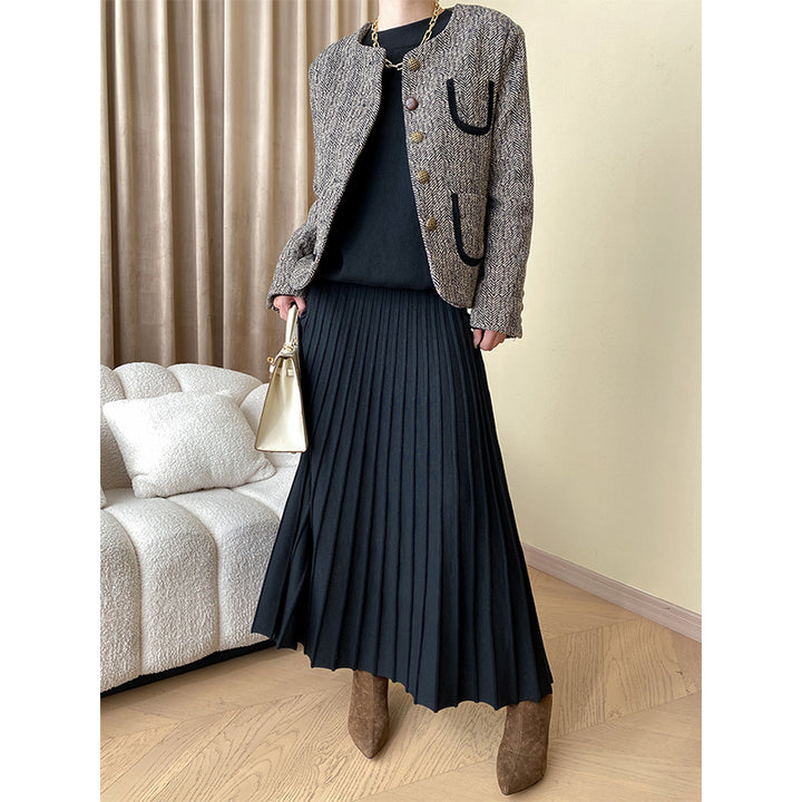 Damen Strickpullover mit oversized Schnitt und eleganter Rippenstruktur Drune