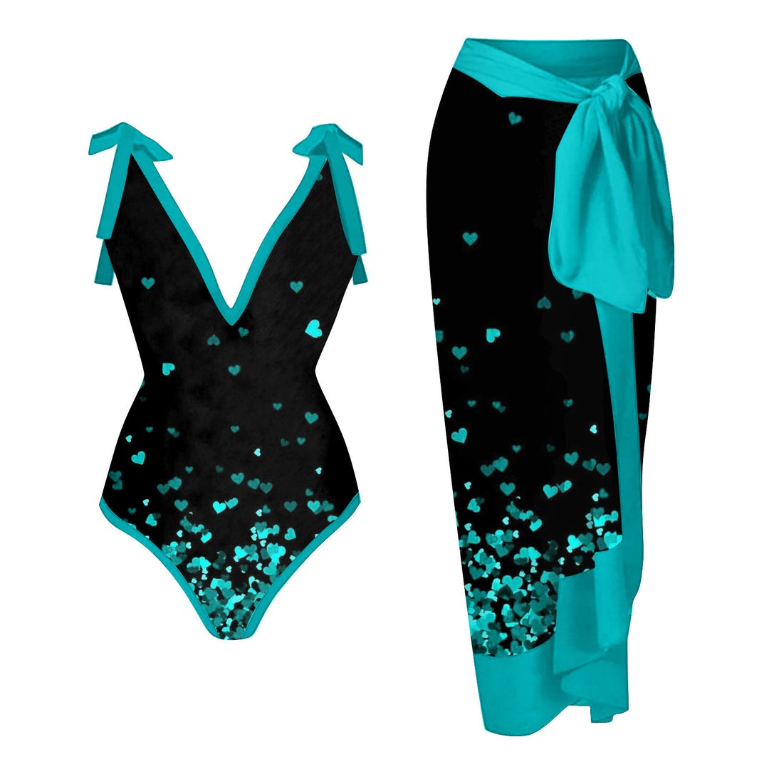 Damen Bademode-Set mit stilvollem Wickelrock Drune