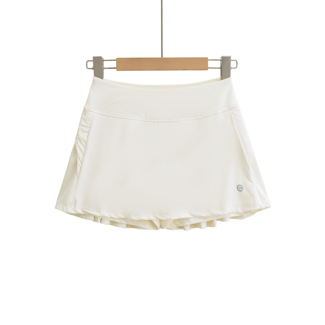 Damen Sportlicher Faltenrock mit integrierten Shorts Drune