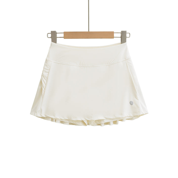 Damen Sportlicher Faltenrock mit integrierten Shorts Drune