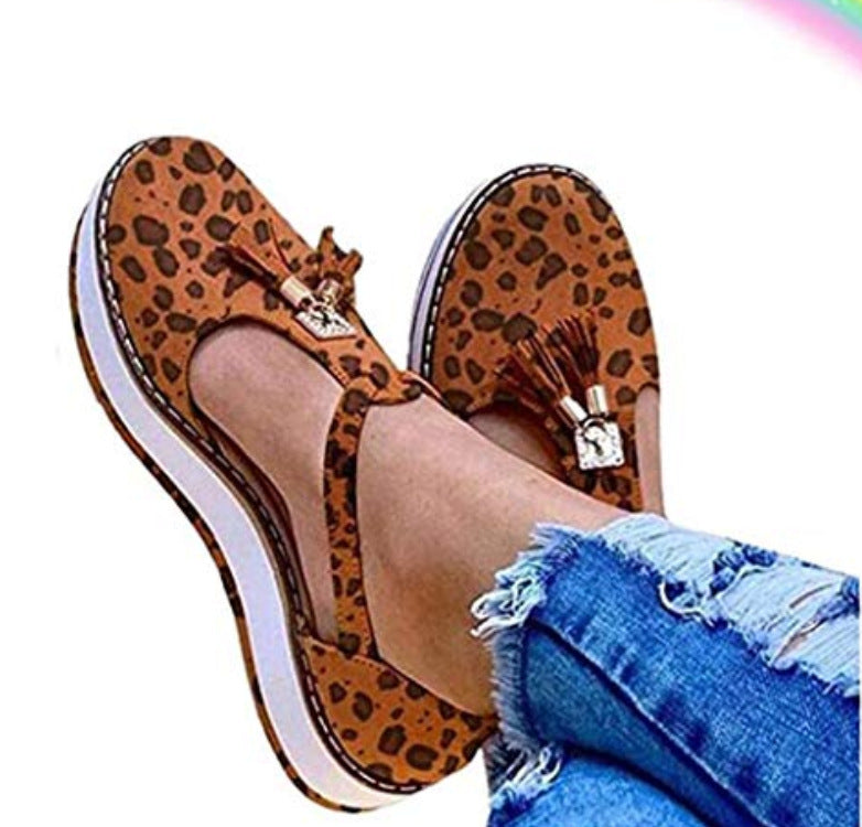 Damen Halbschuhe mit modischen Quasten und rutschfester Sohle Drune