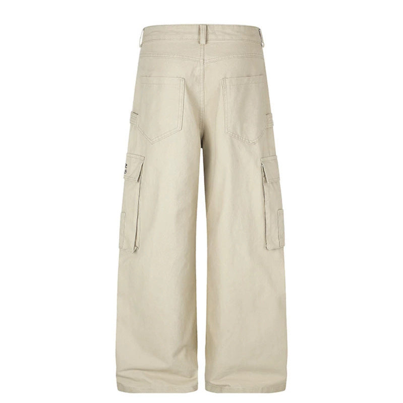 Damen Cargo-Hose mit hohem Bund, Multifunktions-Taschen und weitem Culotte-Schnitt Drune