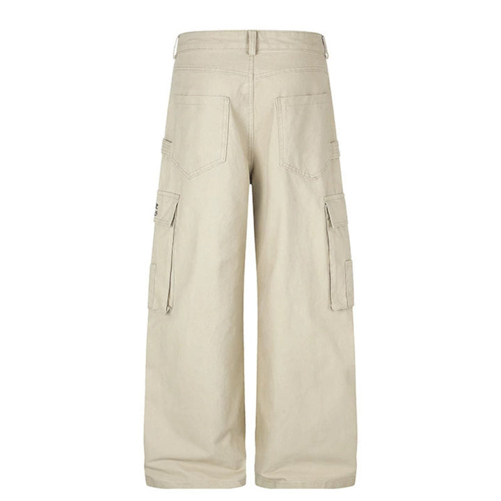 Damen Cargo-Hose mit hohem Bund, Multifunktions-Taschen und weitem Culotte-Schnitt Drune