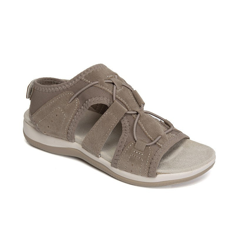 Damen  bequeme Outdoor-Sandalen mit Schnellzugsystem gepolstertem Fußbett und geschlossener Fersenpartie Drune