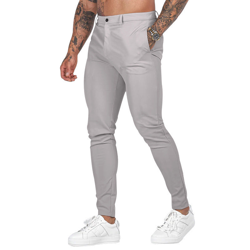 Herren nan Slim-Fit Stretch-Chino mit schmal zulaufendem Bein und dezenten Eingrifftaschen Drune