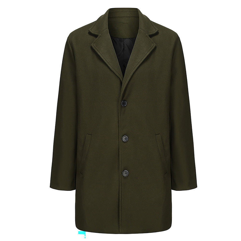 Herren Eleganter Wollmantel mit hochwertiger Verarbeitung Drune