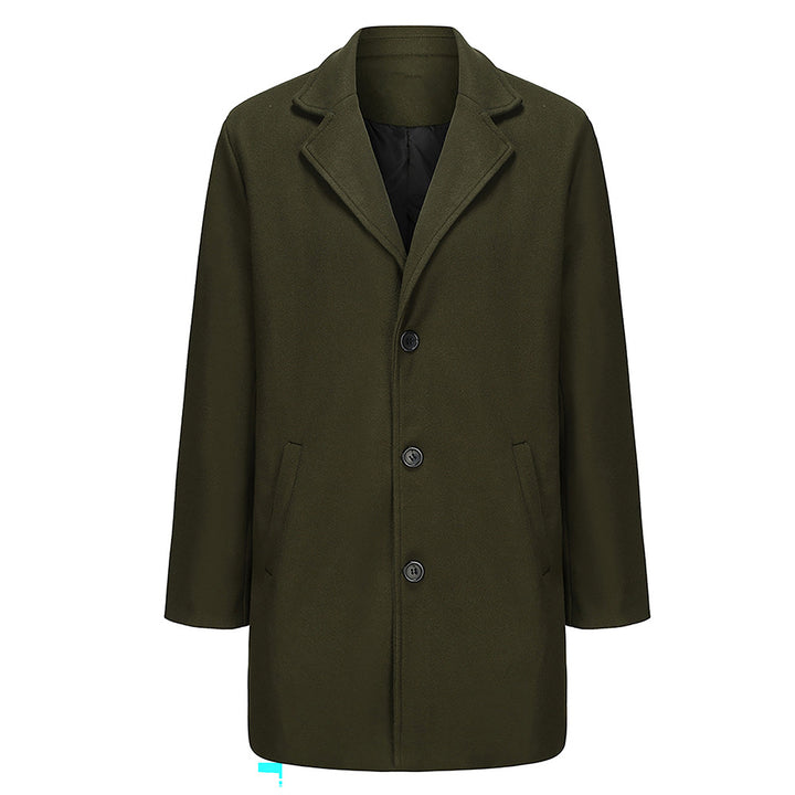 Herren Eleganter Wollmantel mit hochwertiger Verarbeitung Drune