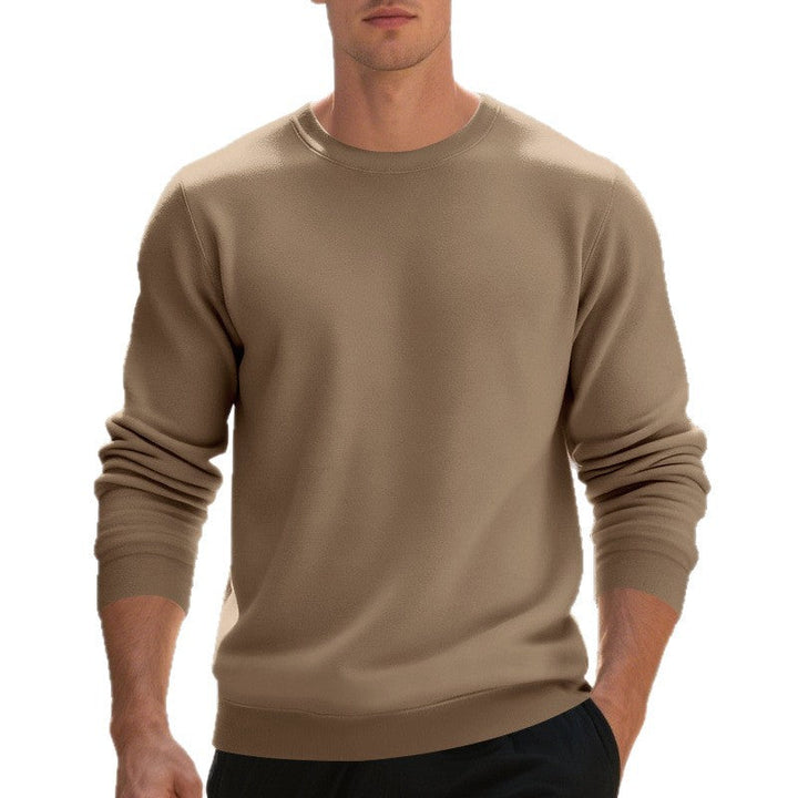 Herren lässiger Rundhals-Sweatshirt aus hochwertigem Baumwollmix mit strukturiertem Material Drune