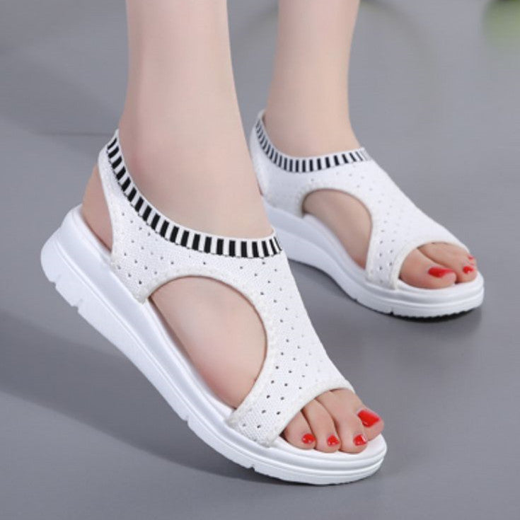 Damen Leichte Orthopädische Keilsandalen mit Gepolsterter EVA-Sohle Drune