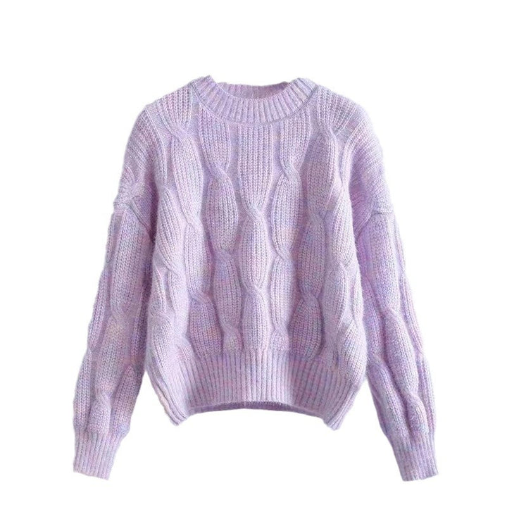Damen Grobstrickpullover mit innovativem Wellenmuster Drune