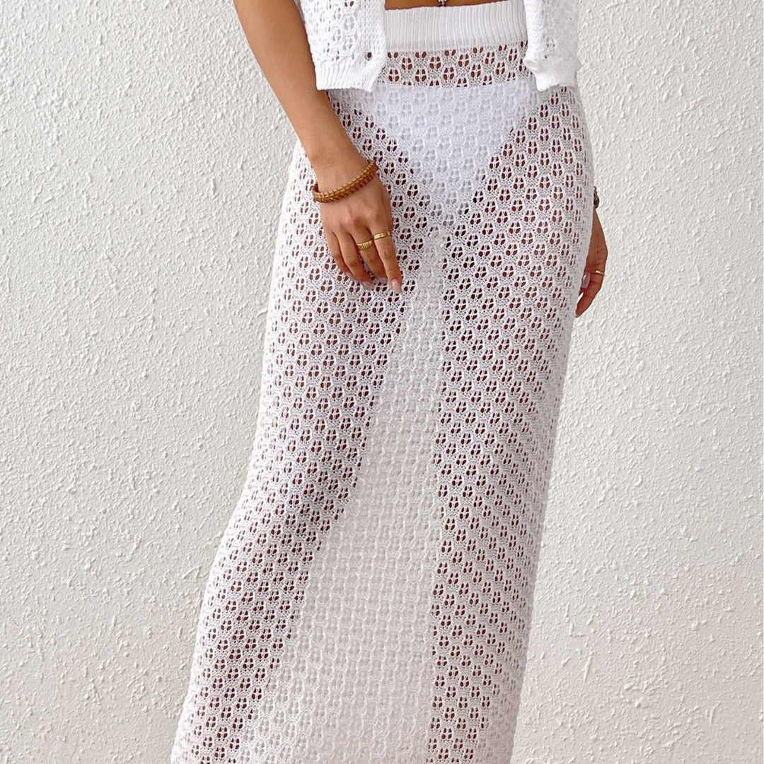 Damen Midikleid aus lockerem Häkelmaterial Drune