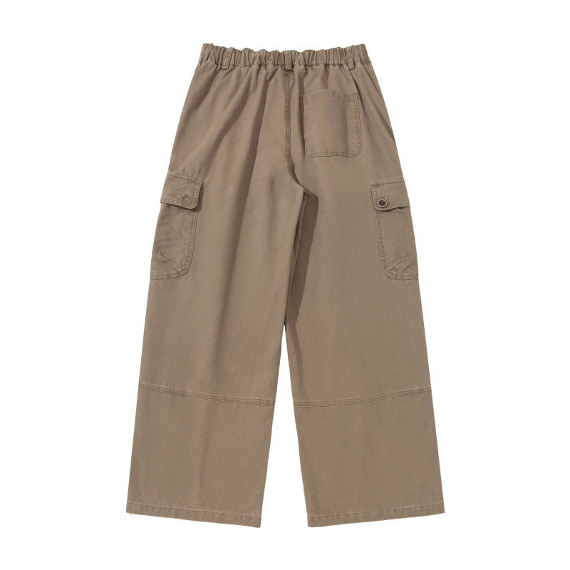 Damen Weite Cargo-Hose mit hohem Bund, großen Klappentaschen und Culotte-Silhouette Drune