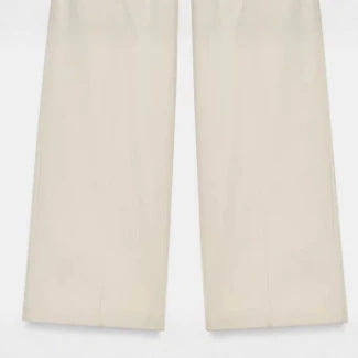 Damen Weite High-Waist-Hose mit elastischem Bund und Kordelzug Drune