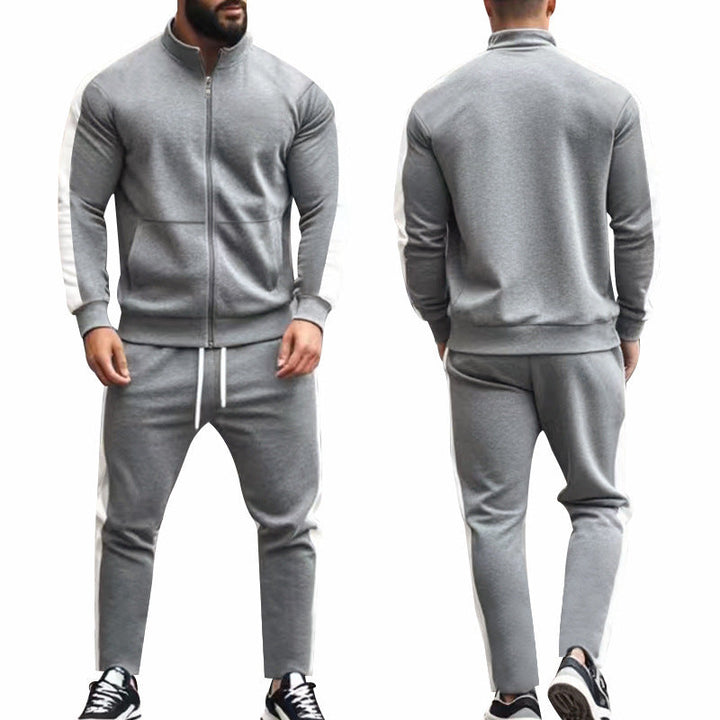 Herren Sportlicher Trainingsanzug mit modernem Stehkragen und praktischen Taschen Drune