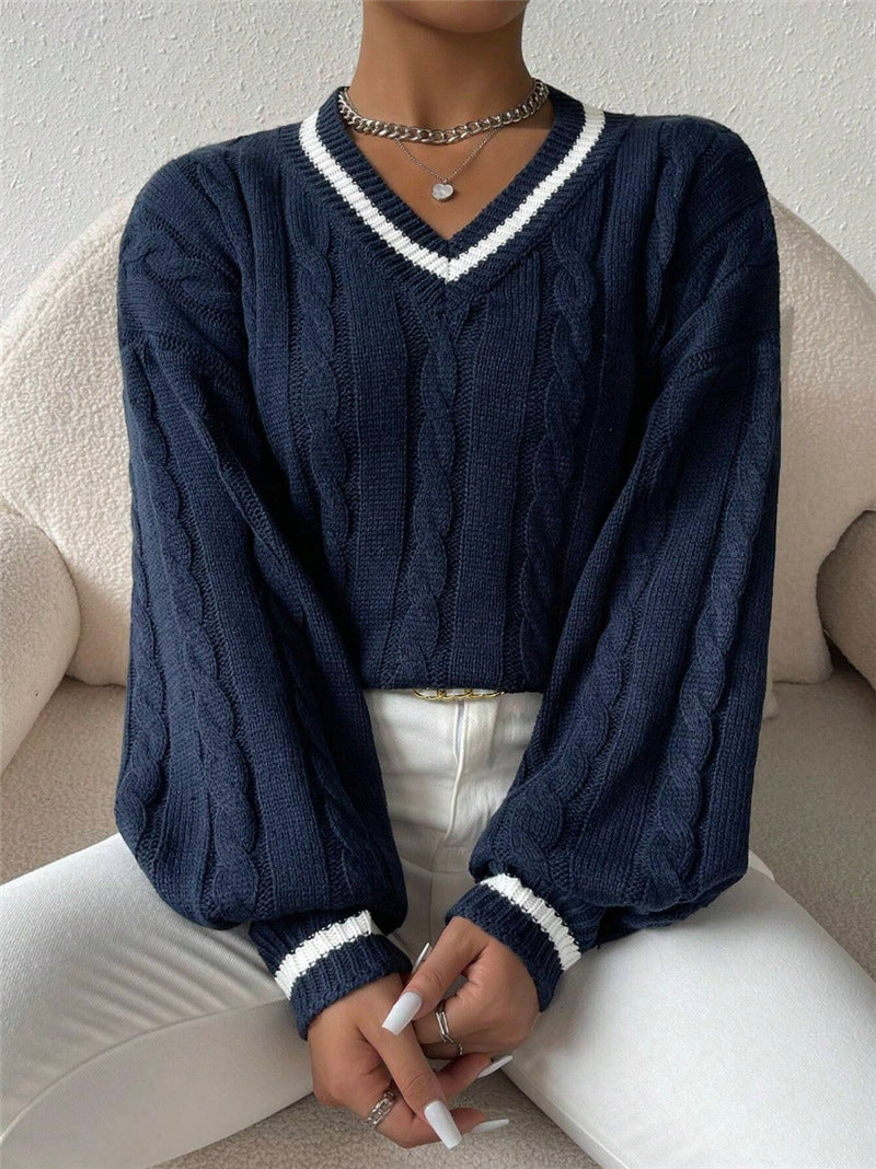 Damen Grobstrick Pullover Drune