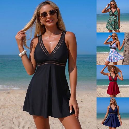 Damen Schwimmdress mit modischem Paisleymuster Drune