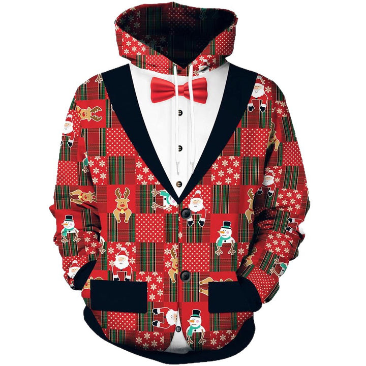 Damen Humorvoller Weihnachts-Kapuzenpullover Drune
