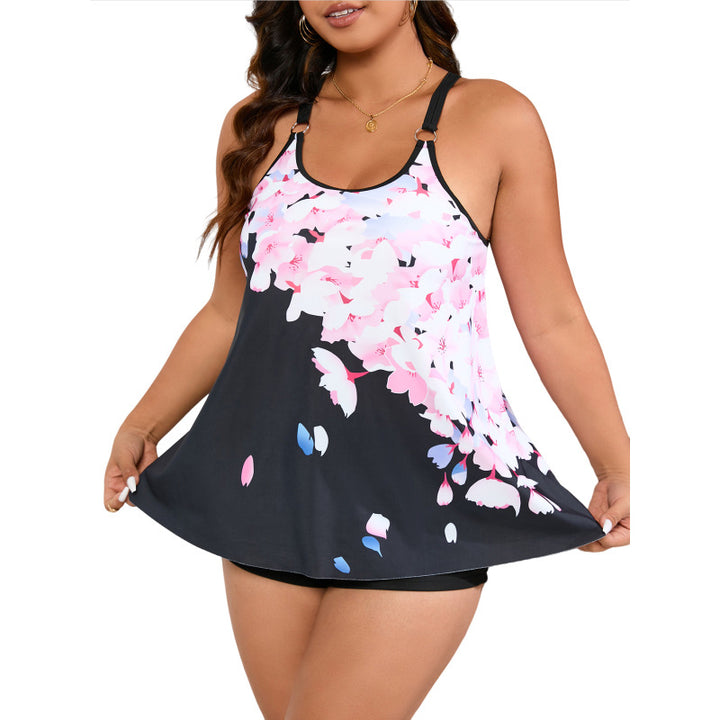 Damen Tankini-Oberteil mit floralem Design und schmeichelndem Schnitt Drune