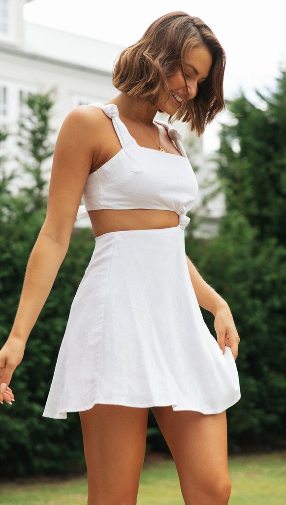 Damen Zweiteiliges Set mit Crop-Top und Minirock Drune