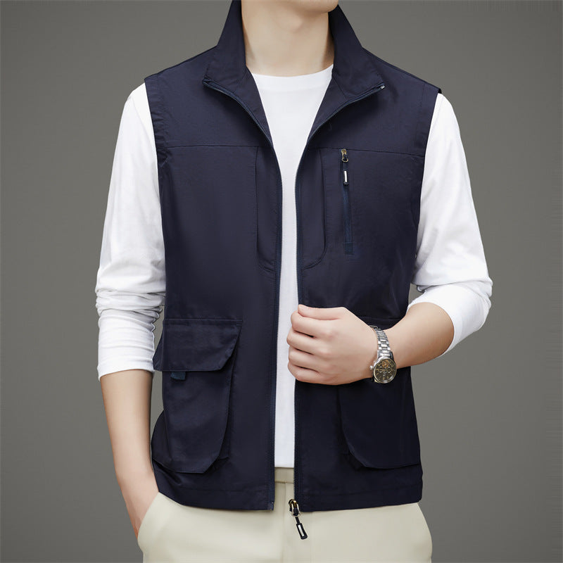 Herren leichte Outdoor-Weste mit praktischen Taschen und modernem Schnitt Drune
