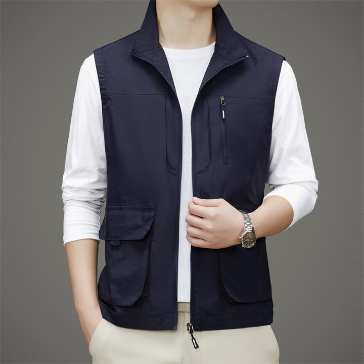 Herren leichte Outdoor-Weste mit praktischen Taschen und modernem Schnitt Drune