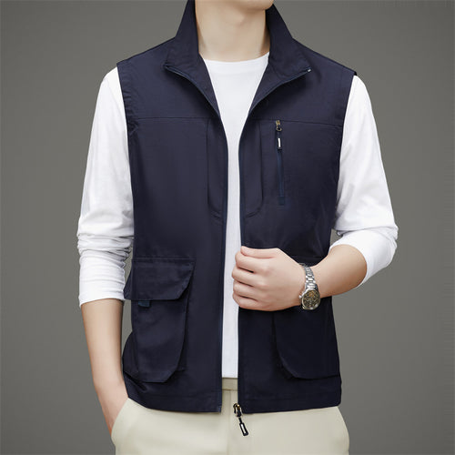 Herren leichte Outdoor-Weste mit praktischen Taschen und modernem Schnitt Drune
