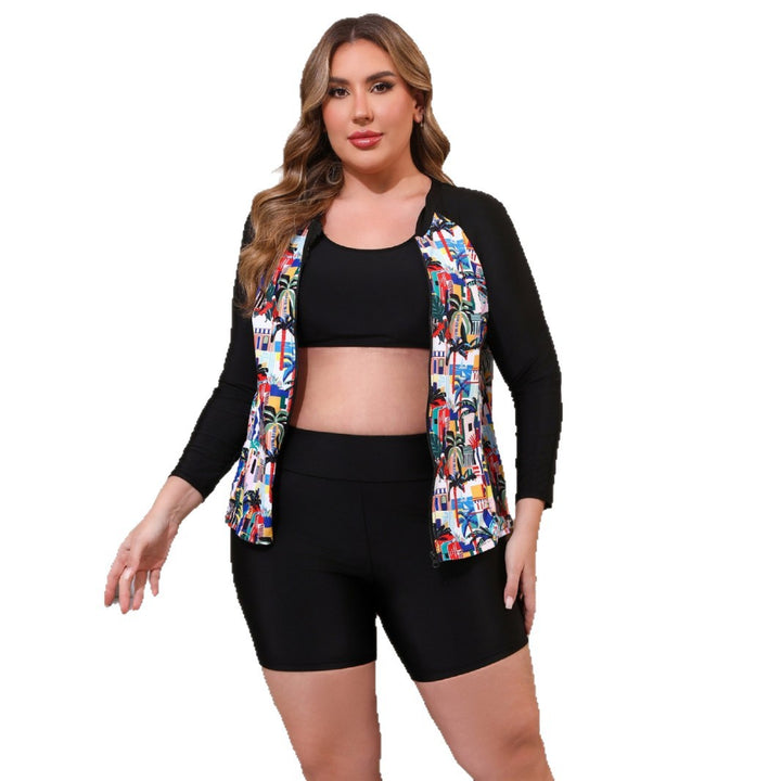 Damen Sportliches Bikini-Set mit farbenfrohem Überwurf Drune