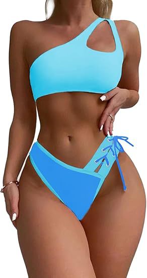 Damen Einseitiger Bikini mit trendigem Schnitt Drune