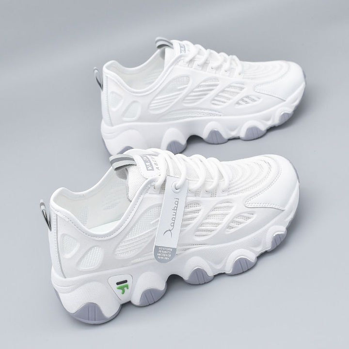 Damen Leichte Sport Sneakers mit atmungsaktiver Mesh-Oberfläche und dämpfender Sohle Drune