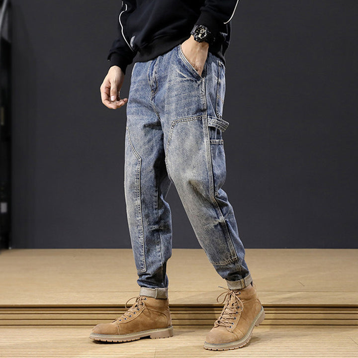 Herren Bequeme Cargo-Jeans Drune