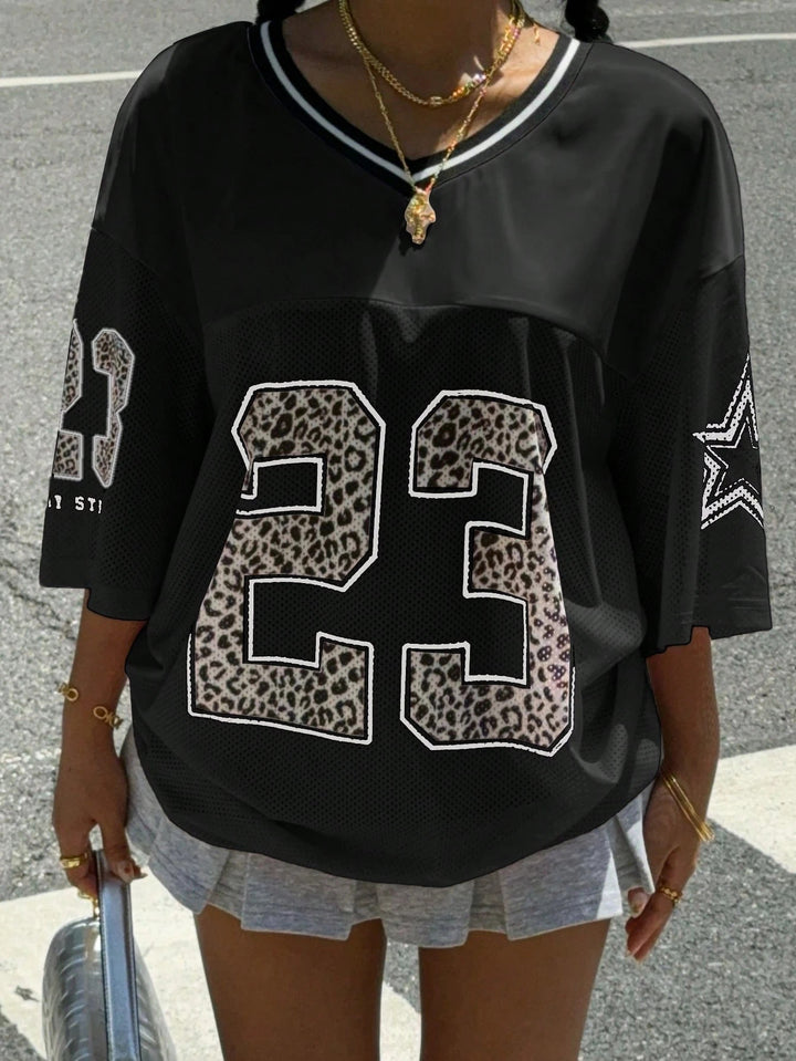 Drune | Jersey Shirt Mit Animal Print Sportlich, Trendy & Streetstyle Ready
