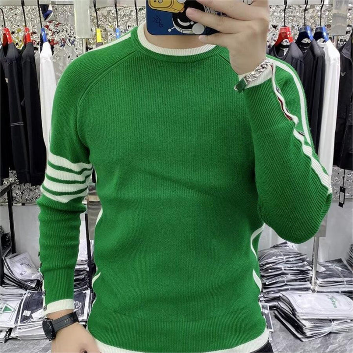 Herren modischer Strickpullover mit strukturiertem Design und sportlichen Akzenten Drune