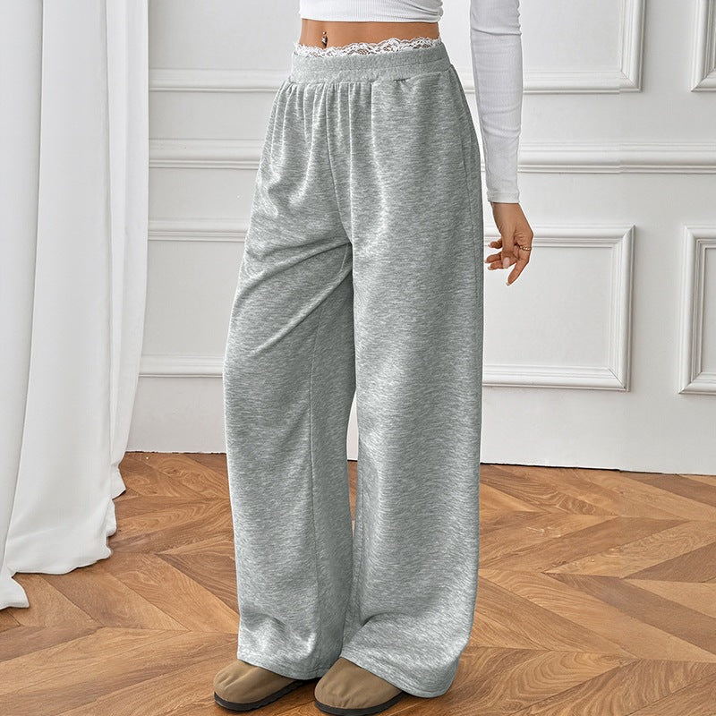 Damen Bequeme und elegante Weite Jogginghose Drune