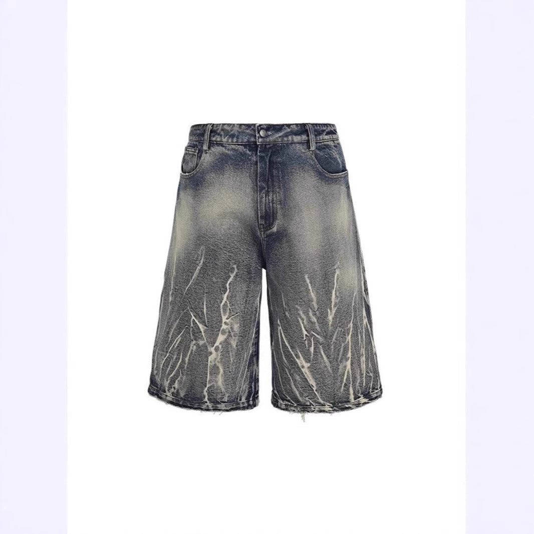 Herren modische Baggy-Shorts im Used-Look Drune