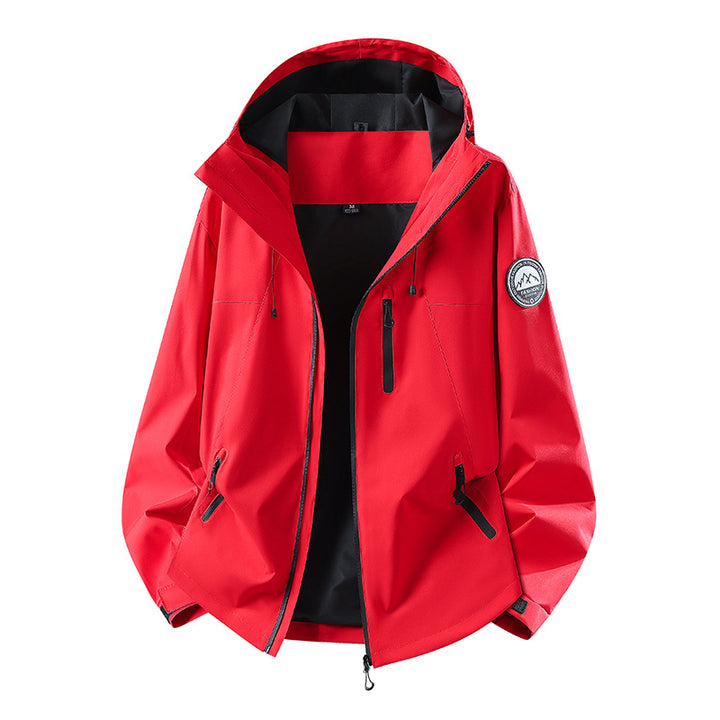 Herren Wasserdichte Softshell-Jacke mit Kapuze und atmungsaktiver Membran Drune
