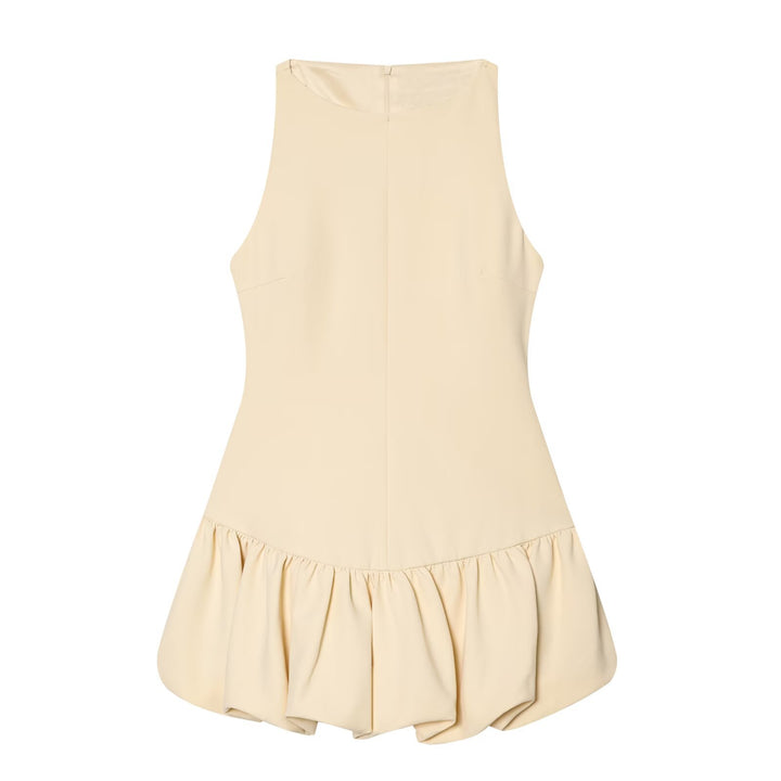Damen Sommerkleid mit schwingendem Volant und figurbetonter Silhouette Drune