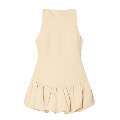 Damen Sommerkleid mit schwingendem Volant und figurbetonter Silhouette Drune