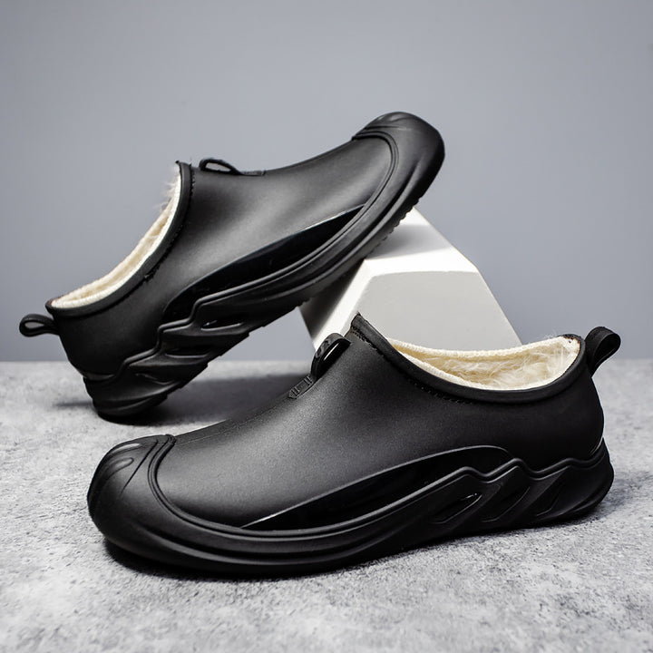 Herren Gefütterte wasserdichte Kurzschlupf-Clogs mit Thermofutter und profiliertem Outdoor-Sohlenprofil Drune