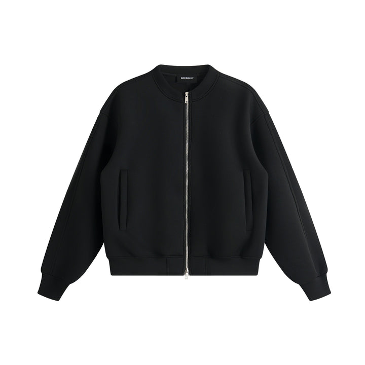 Unisex Oversize-Trainingsjacke im Boxy‑Schnitt mit kurzem Stehkragen und Zwei-Wege-Reißverschluss Drune